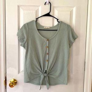 Pie In The Sky button blouse with knot